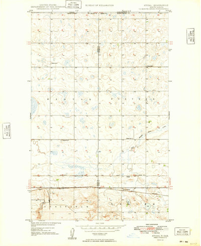 United States Geological Survey Atcoal, ND (1949, 24000-Scale) digital map