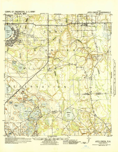 United States Geological Survey Ates Creek, FL (1942, 62500-Scale) digital map