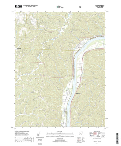 United States Geological Survey Athalia, OH (2019, 24000-Scale) digital map