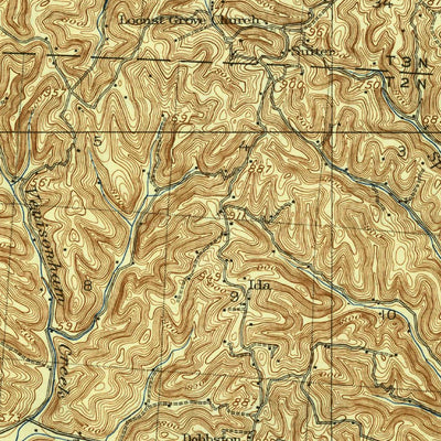 United States Geological Survey Athalia, OH-WV (1908, 62500-Scale) digital map