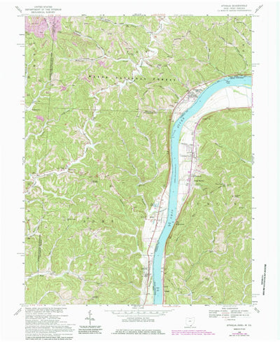 United States Geological Survey Athalia, OH-WV (1968, 24000-Scale) digital map