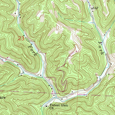 United States Geological Survey Athalia, OH-WV (1968, 24000-Scale) digital map