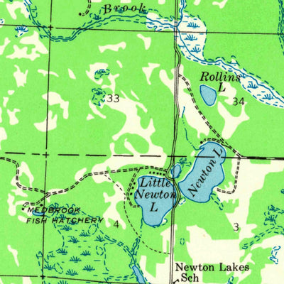 United States Geological Survey Athelstane, WI (1940, 48000-Scale) digital map