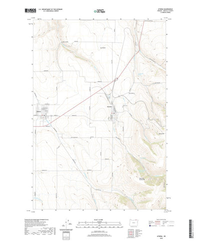 United States Geological Survey Athena, OR (2020, 24000-Scale) digital map