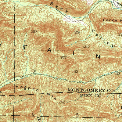 United States Geological Survey Athens, AR (1936, 62500-Scale) digital map