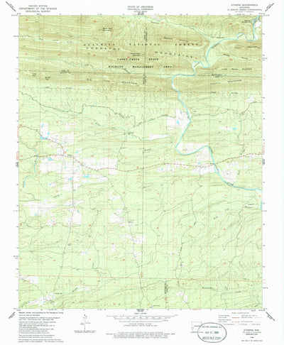 United States Geological Survey Athens, AR (1980, 24000-Scale) digital map