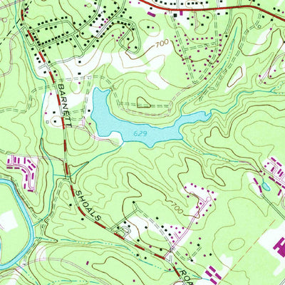 United States Geological Survey Athens East, GA (1964, 24000-Scale) digital map