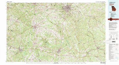 United States Geological Survey Athens, GA (1980, 100000-Scale) digital map