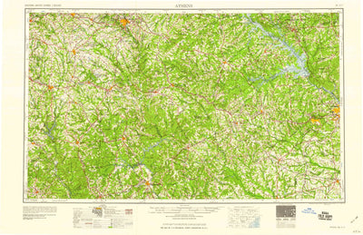 United States Geological Survey Athens, GA-SC (1959, 250000-Scale) digital map