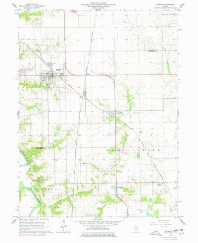 United States Geological Survey Athens, IL (1966, 24000-Scale) digital map