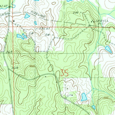 United States Geological Survey Athens, LA (1986, 24000-Scale) digital map