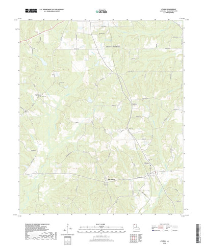 United States Geological Survey Athens, LA (2020, 24000-Scale) digital map