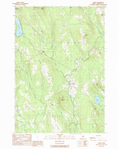 United States Geological Survey Athens, ME (1989, 24000-Scale) digital map