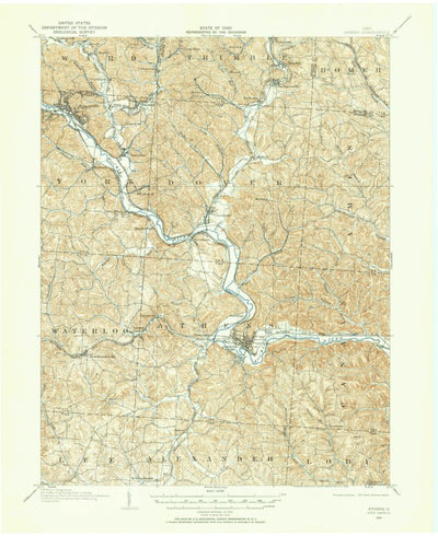United States Geological Survey Athens, OH (1903, 62500-Scale) digital map