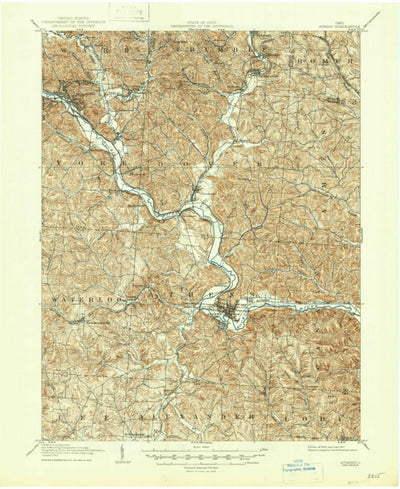 United States Geological Survey Athens, OH (1905, 62500-Scale) digital map