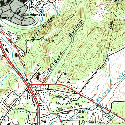 United States Geological Survey Athens, TN (1964, 24000-Scale) digital map