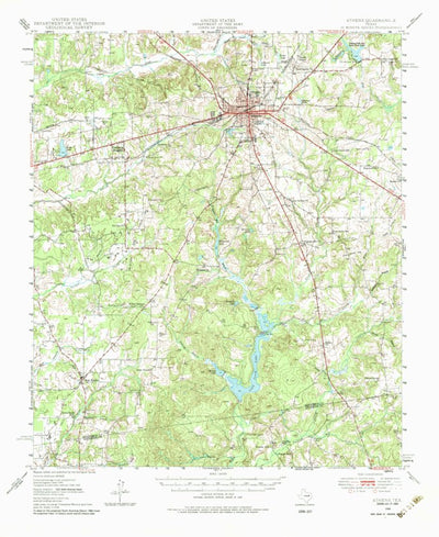 United States Geological Survey Athens, TX (1949, 62500-Scale) digital map