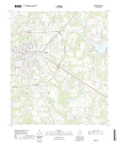 United States Geological Survey Athens, TX (2022, 24000-Scale) digital map