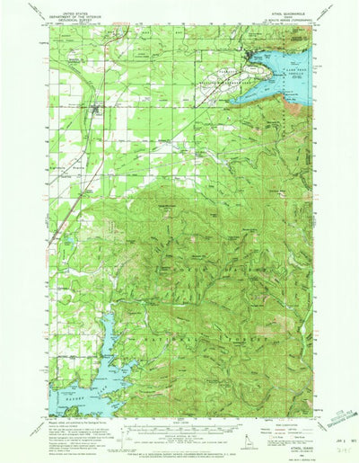 United States Geological Survey Athol, ID (1961, 62500-Scale) digital map