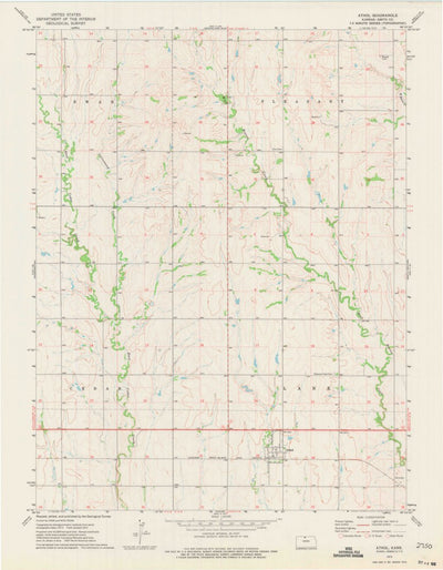 United States Geological Survey Athol, KS (1973, 24000-Scale) digital map