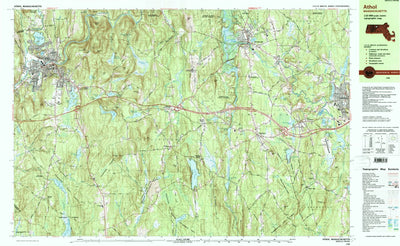 United States Geological Survey Athol, MA (1988, 25000-Scale) digital map