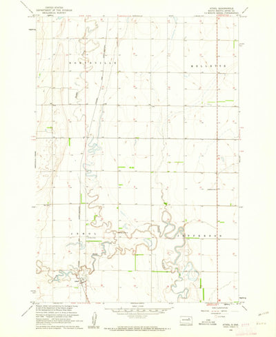 United States Geological Survey Athol, SD (1960, 24000-Scale) digital map