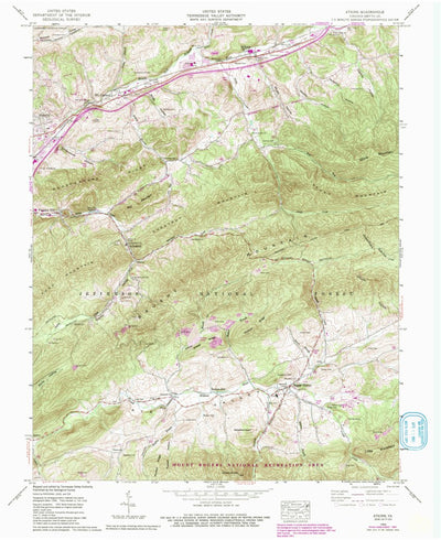 United States Geological Survey Atkins, VA (1958, 24000-Scale) digital map