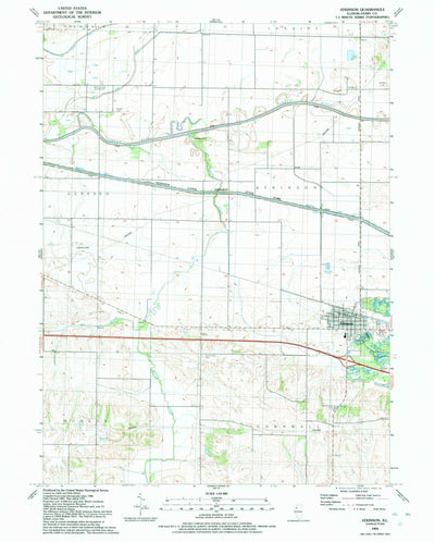 United States Geological Survey Atkinson, IL (1991, 24000-Scale) digital map
