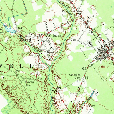 United States Geological Survey Atkinson, NC (1955, 62500-Scale) digital map