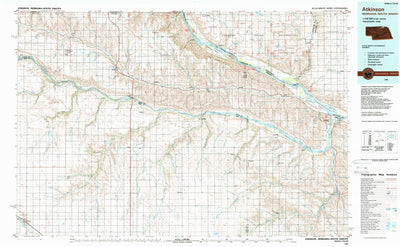 United States Geological Survey Atkinson, NE-SD (1986, 100000-Scale) digital map
