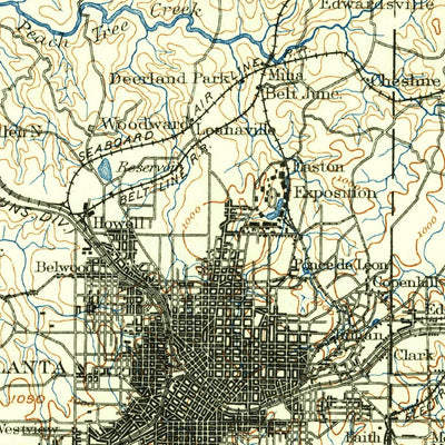 United States Geological Survey Atlanta, GA (1888, 125000-Scale) digital map