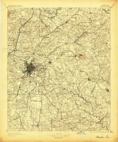 United States Geological Survey Atlanta, GA (1895, 125000-Scale) digital map