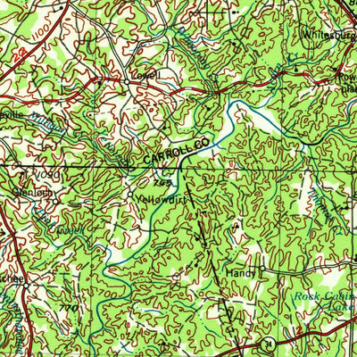 United States Geological Survey Atlanta, GA-AL (1953, 250000-Scale) digital map