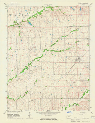 United States Geological Survey Atlanta, KS (1964, 24000-Scale) digital map