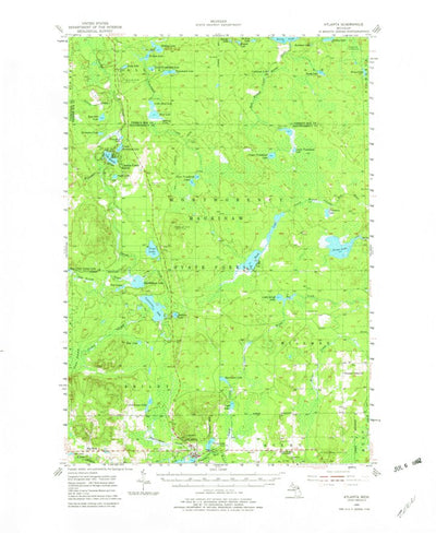 United States Geological Survey Atlanta, MI (1955, 62500-Scale) digital map
