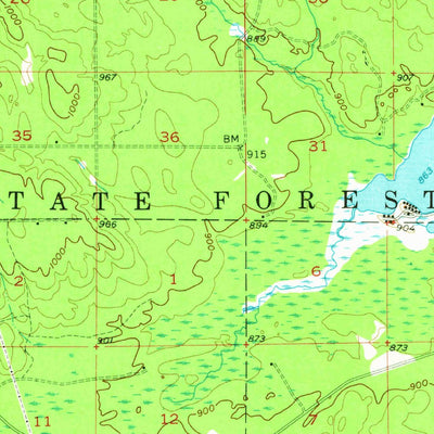 United States Geological Survey Atlanta, MI (1955, 62500-Scale) digital map