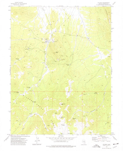 United States Geological Survey Atlanta, NV (1973, 24000-Scale) digital map