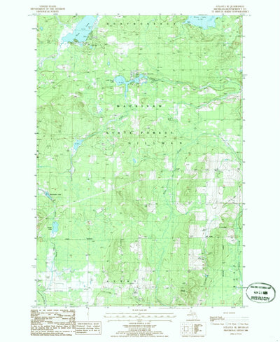 United States Geological Survey Atlanta SE, MI (1986, 24000-Scale) digital map