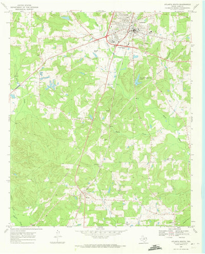 United States Geological Survey Atlanta South, TX (1969, 24000-Scale) digital map