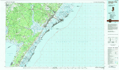 United States Geological Survey Atlantic City, NJ (1984, 100000-Scale) digital map