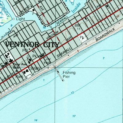 United States Geological Survey Atlantic City, NJ (1989, 24000-Scale) digital map