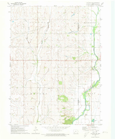 United States Geological Survey Atlantic SW, IA (1971, 24000-Scale) digital map