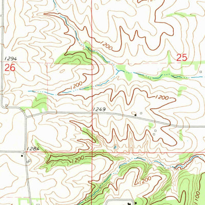 United States Geological Survey Atlantic SW, IA (1971, 24000-Scale) digital map