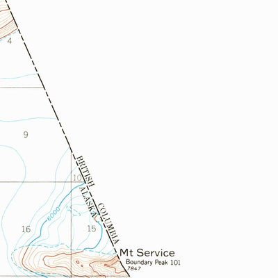 United States Geological Survey Atlin A-7, AK (1960, 63360-Scale) digital map