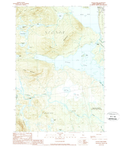 United States Geological Survey Attean Pond, ME (1989, 24000-Scale) digital map
