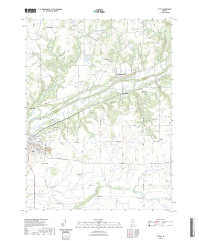 United States Geological Survey Attica, IN (2022, 24000-Scale) digital map