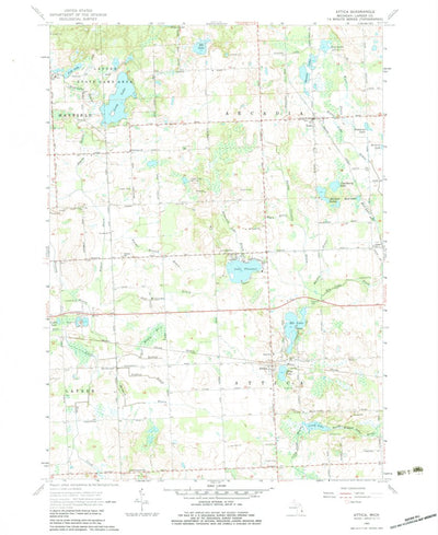 United States Geological Survey Attica, MI (1963, 24000-Scale) digital map