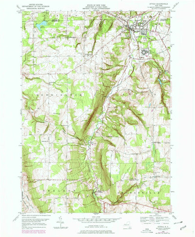 United States Geological Survey Attica, NY (1949, 24000-Scale) digital map