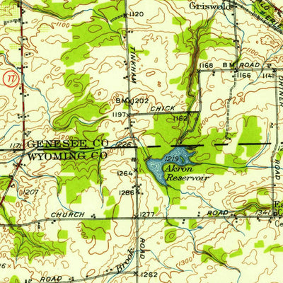United States Geological Survey Attica, NY (1949, 62500-Scale) digital map
