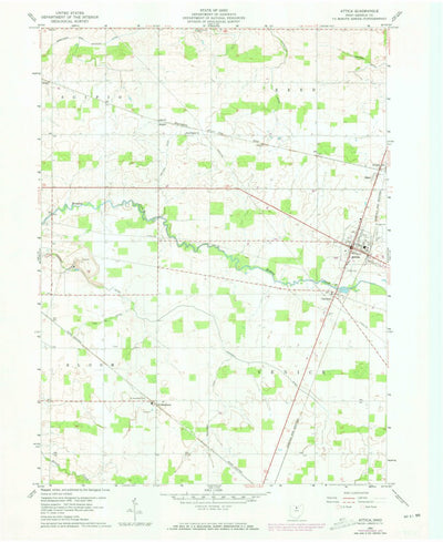 United States Geological Survey Attica, OH (1960, 24000-Scale) digital map